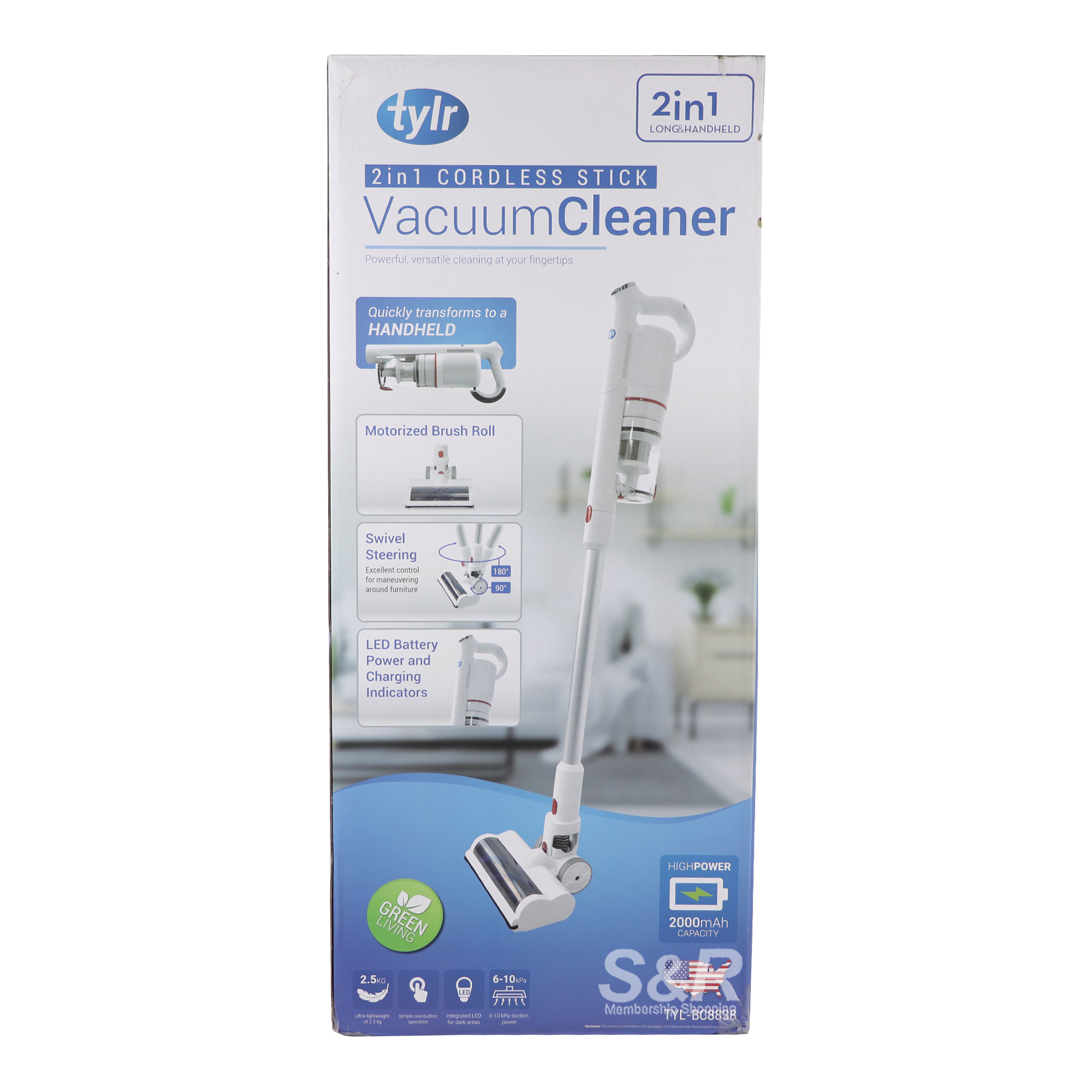 Tylr 2 in 1 Cordless Stick Vacuum Cleaner TYL-BC8838 Tylr 2 in 1 Cordless Stick Vacuum Cleaner TYL-BC8838